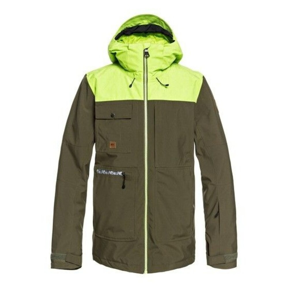 QUIKSILVER Men's ARROW WOOD Snow Jacket Cre0 15k Large Green